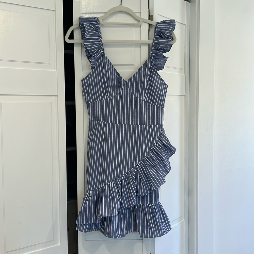 EUC the fifth label chambray and white stripe dress